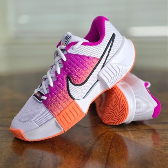 Nike Zoom GP Challenge Pro PRM Women’s Size 7 Tennis Shoes White Pink Orange New - Picture 1 of 15